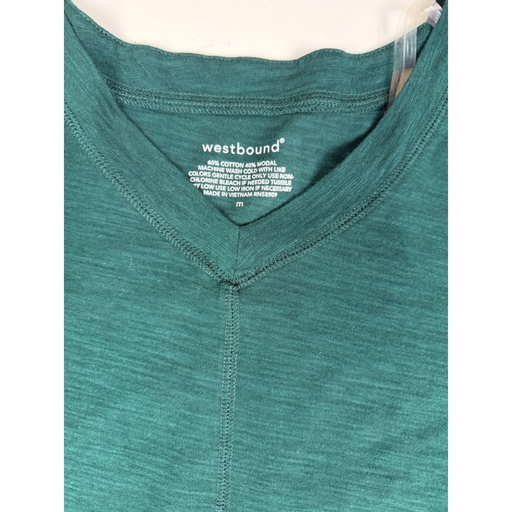 Westbound Womens V-Neck T-Shirt Lot of 2 Green Orange Cotton Modal Slub Medium - Picture 13 of 16